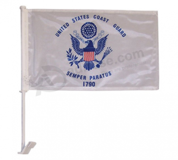 Hoge kwaliteit custom polyester autoraam vlag afdrukken