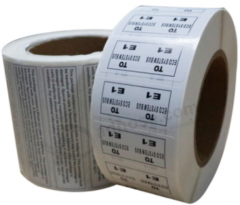 Custom Print Long White Number Sticker Labels Printing With Black Words