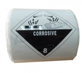 Custom Private Printing dangerous goods Hazard labels Roll