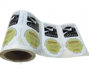 사용자 지정 비닐 접착 롤 인쇄 커피 병 레이블 스티커 도매