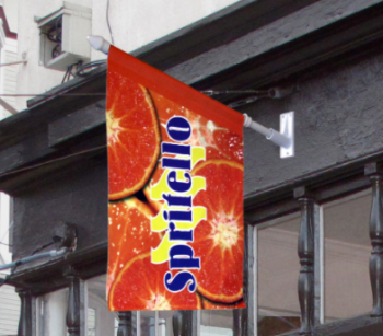 Kundenspezifische im Freien befestigte Wandflagge der Polyester-Werbung