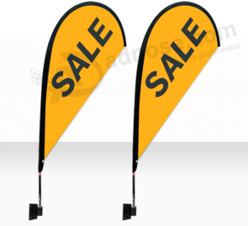 Plastic Pole Mounted Wall Teardrop Sale Flag For Shop