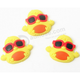 Iron on 3D Cute Cartoon Silicone Labels Mini PVC Rubber Patches with your logo