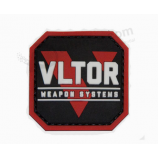 Custom Debossed Name Logo Rubber Silicon Clothing Labels with your logo