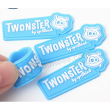 Sew on Silicone Logo Patches Soft Rubber Labels for Garments with your logo