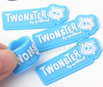 Sew on Silicone Logo Patches Soft Rubber Labels for Garments with your logo