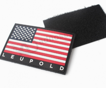 最高品質の柔らかいゴムアメリカアメリカの旗のバッジのカスタムPVCパッチ