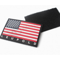 Top Quality Soft Rubber USA American Flag Badge Custom PVC Patch with your logo