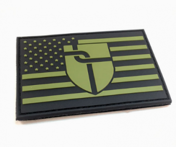 Logo Embossed Rubber PVC Patch Custom National Flag PVC Patch with your logo