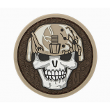 Round Shape Garment Rubber Patch With Custom Logo