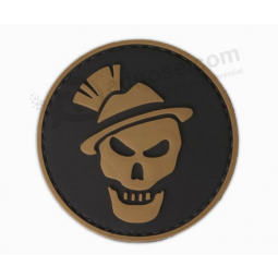 Logo personnalisé caoutchouc étiquette chapeau pvc en gros
