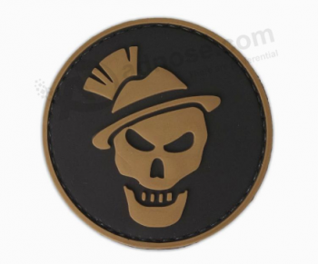 Logo personnalisé caoutchouc étiquette chapeau pvc en gros