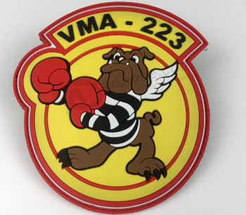 Eco-friendly Soft PVC Rubber Embossed Label Custom Cartoon Patch