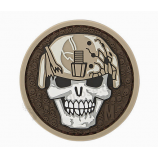 Custom Logo Rubber Skull Badge Soft PVC Patch Making