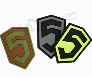 Kledingaccessoires eco-Vriendelijke 3d pvc rubberen label badge