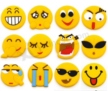 Goedkope promotionele decoratie zachte pvc-emoji-patches