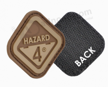 Crochet arrière personnalisé logo en relief 3d pvc patch pour les vêtements