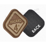 Custom rughaak embossed logo 3d pvc patch voor kleding