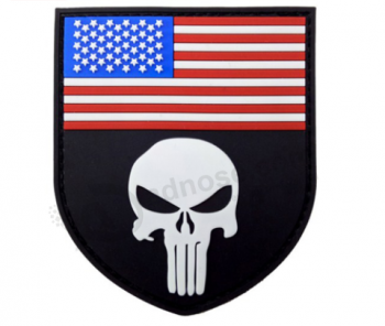 Logotipo de borracha patches eua bandeira americana crachá para venda
