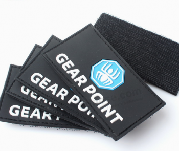 Wholesale Brand Rubber Patch Logo With Hook Backing