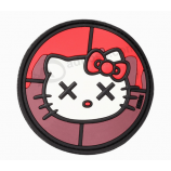 Pas cher en gros logo personnalisé patches en plastique mou pour fille