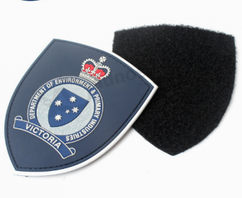 Merk schedel kleding applique stickers logo pvc patch voor schouder epauletten