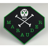 China großhandel benutzerdefinierte pvc patch weichen pvc abzeichen mit schleife und haken