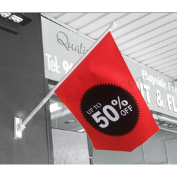 Advertising Promotional Outdoor Plastic Pole Wall Mounted Flag