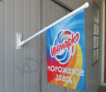 Fábrica de banderas montado en la pared de publicidad impermeable al aire libre
