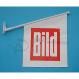 Hoge kwaliteit schuine muurbevestiging vlag banner afdrukken