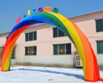 Arco inflável do arco-íris que golpeia archway inflável da propaganda