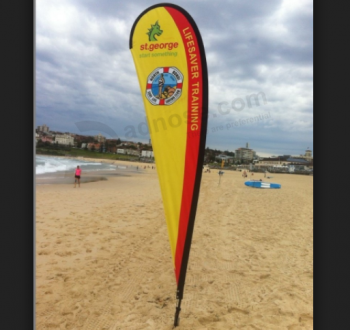 Custom Feather Banner Flying Beach Flag With Pole