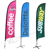 Commercial Advertising Printed Restaurant Swooper Flags Custom
