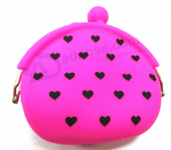 Cute silicone coin purse wholesale rubber cosmetic bag souvenir gift