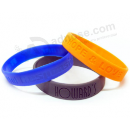 Custom men silicone rubber wristband high quality bracelet for sports