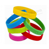 Custom silicone bracelet wristbands with embossed logo