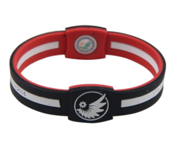 Logotipo personalizado brazalete de pulsera de silicona reloj de encanto privado