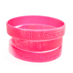 High Quality Personalized Embossed Silicone Bracelets For Promotion