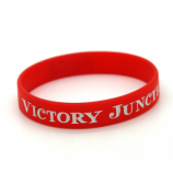 Embossed Logo Inspirational Silicone Bracelets Rubber Band Wristbands