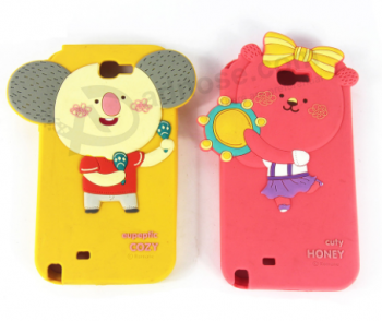High quality fashion cartoon stitch shaped silicone mobile phone case