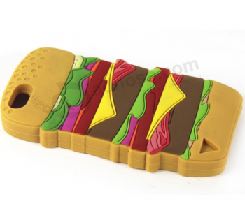 3D 음식 모양의 휴대 전화 햄버거 실리콘 휴대 전화 케이스 커버