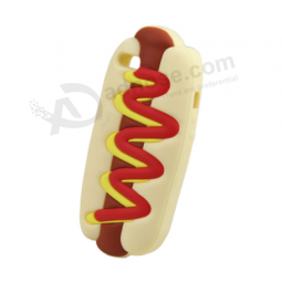 3D CustoMorire per cellulari in silicone hot dog all'ingrosso