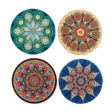 Flexible heat resistant soft silicone cup coaster custom