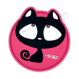 Animal shaped cute drink soft pvc cup coaster custom 