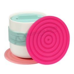 Bunte Blume geformte weiche Silikon Drink Coaster für Kaffee