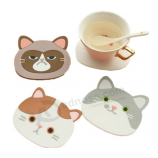 Round shape soft pvc rubber cup coaster with custom logo