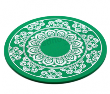 High quality round shaped soft pvc hotel cup coaster