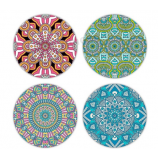 Customized logo recycled drink silicone rubber mat table coasters