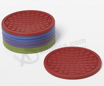 Eco-friendly pvc coaster holder silicone rubber drink coasters