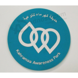 Custom design soft PVC tea cup mat silicone rubber coaster
